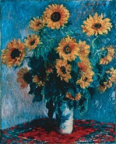 Photo:  Bouquet of Sunflowers by Claude Monet is an oil on canvas